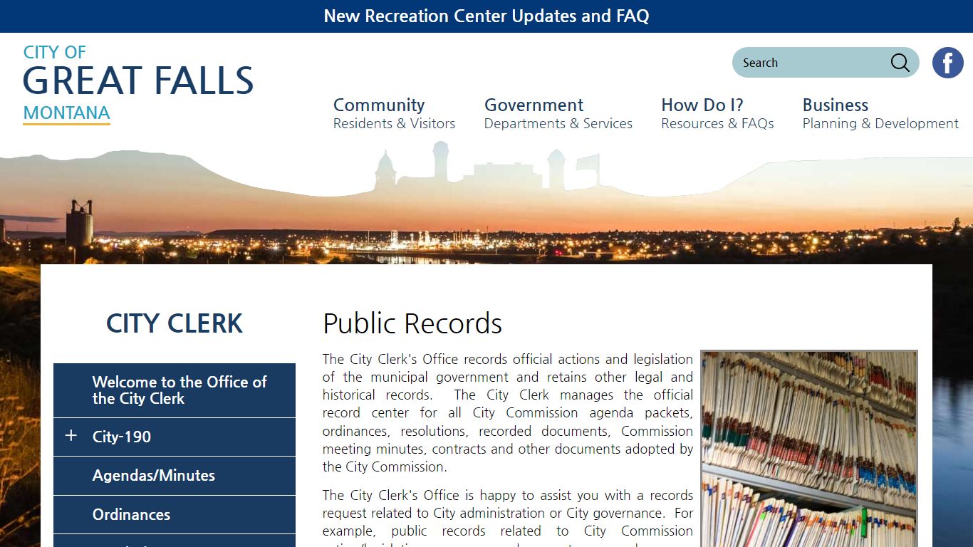 Public Records | City of Great Falls Montana